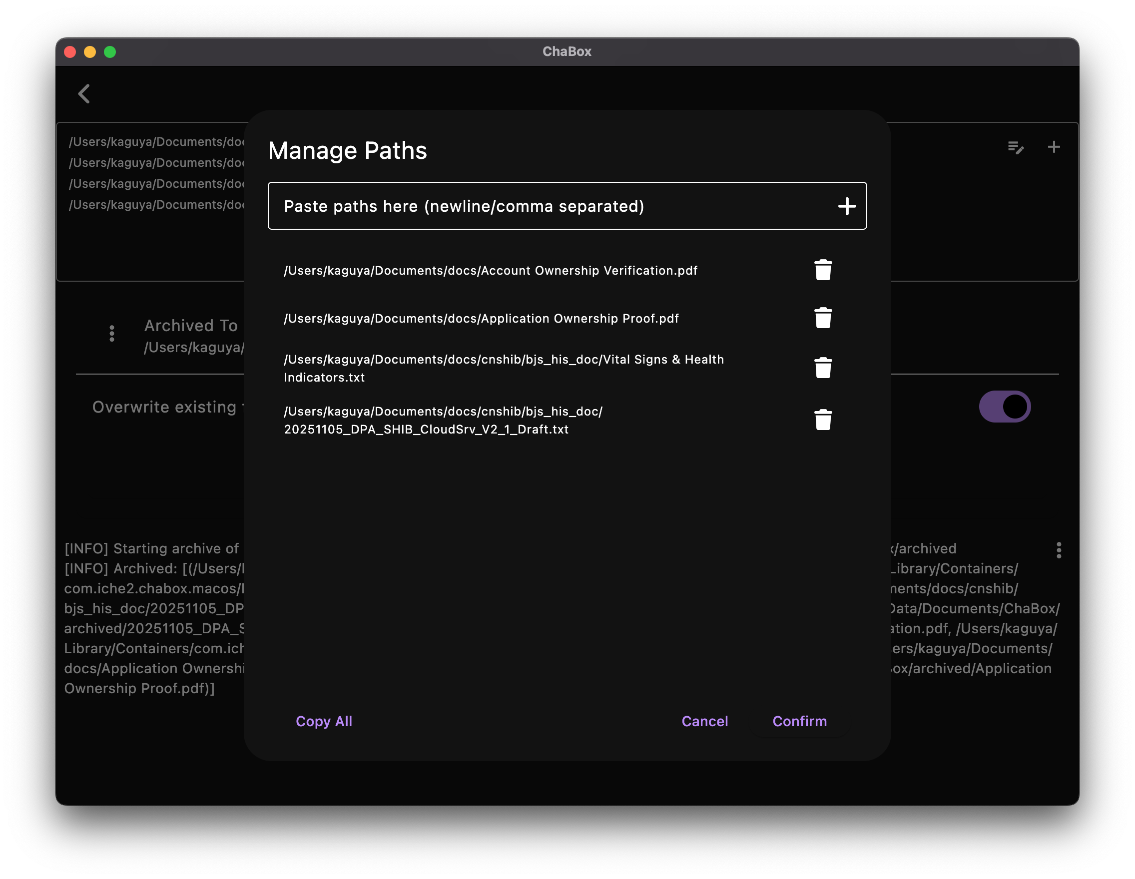 Path Source Management Window