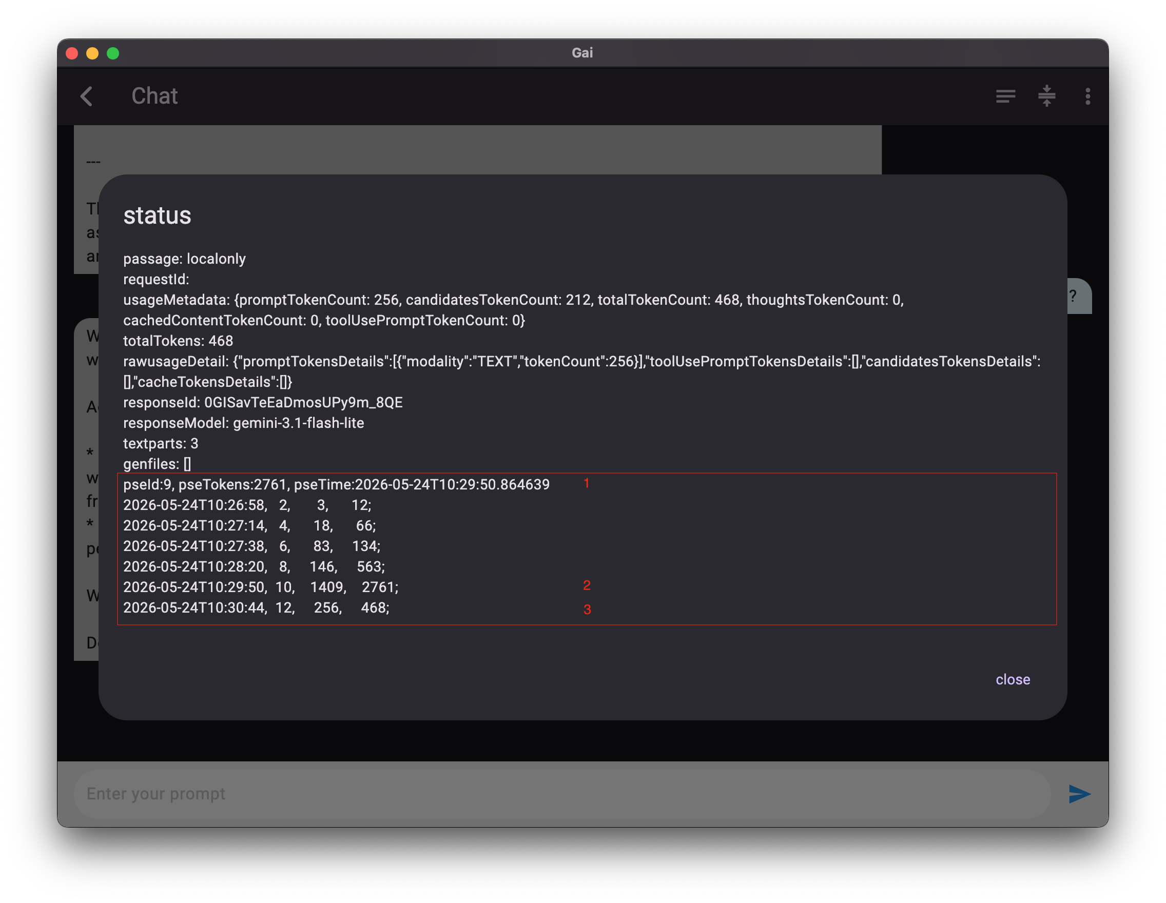chat compress status